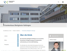 Tablet Screenshot of krankenhaus-bietigheim.de